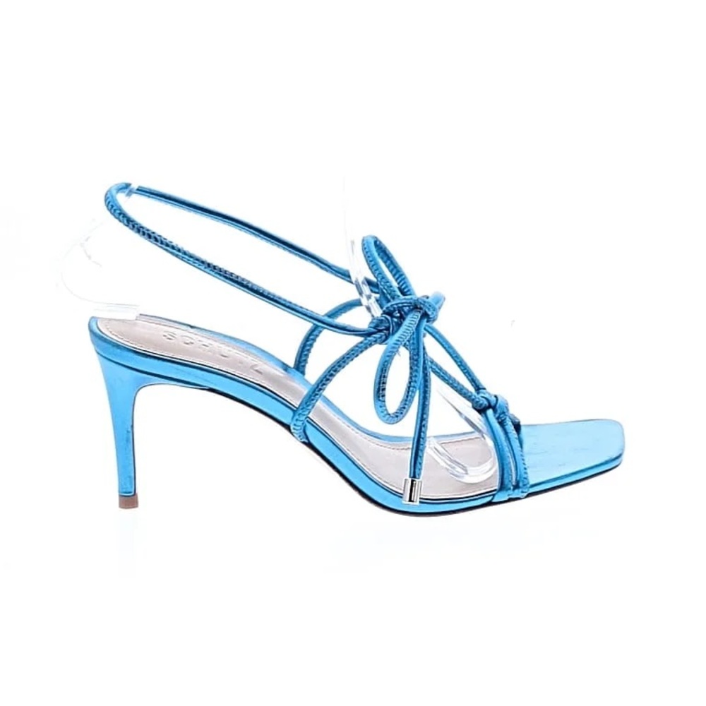 Schutz Blue Strappy Heeled Sandals
